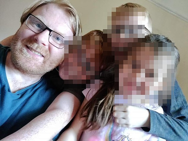 The beloved father's death has left his family heartbroken. Mr Patience is pictured with three youngsters in one of the last photos he shared before his death
