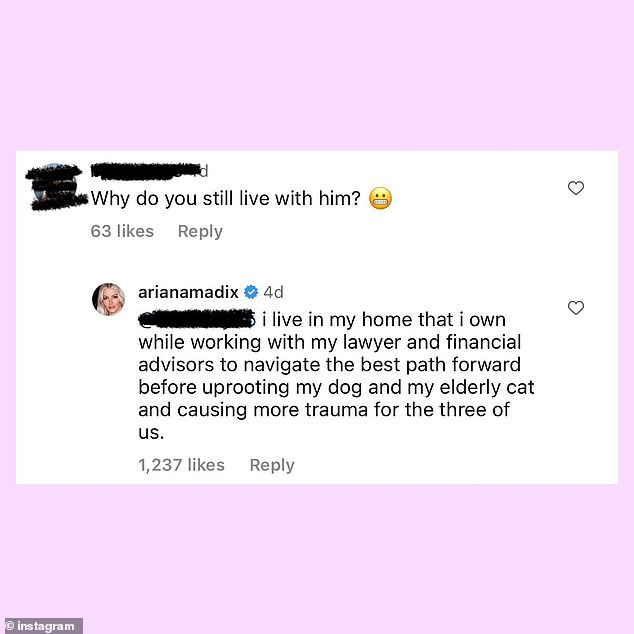 Offenes Buch: Anfang dieser Woche erklärte der „Buying Back My Daughter“-Star im Kommentarbereich eines ihrer letzten Instagram-Posts, warum sie sich nicht bewegt hat