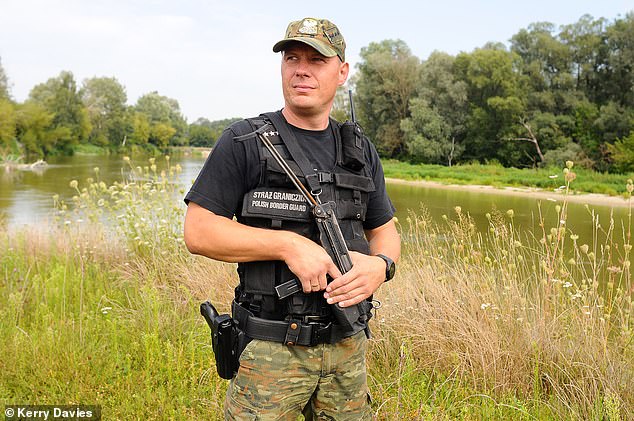 Polish prime minister Mateusz Morawiecki suggested that the Wagner mercenaries will be an even bigger threat to the West if it falls under Russian President Vladimir Putin¿s personal control. Pictured: A Polish Border guard on patrol at the River Bug