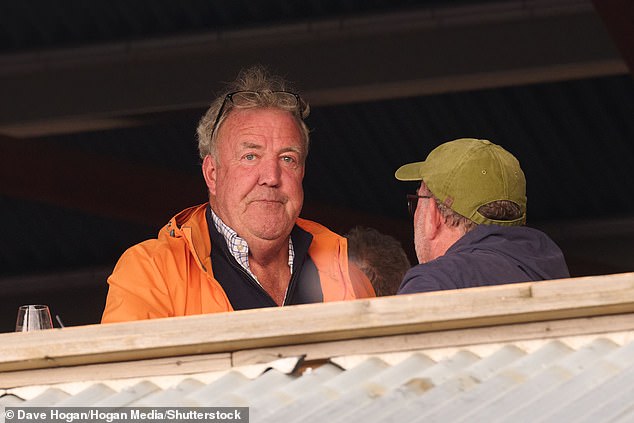 Vor Ort: Jeremy Clarkson kam, um seine Unterstützung zu zeigen