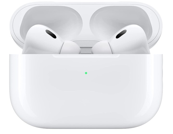 the Apple AirPods Pro 2nd Generation sitting in their case.