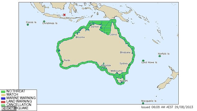 Derzeit bestehe keine Tsunami-Bedrohung für Australien, sagte das Bureau of Meteorology (im Bild).