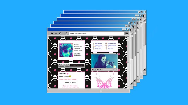 Eine Illustration eines Myspace-Profils