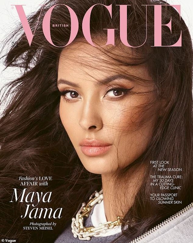 Wow!  Maya landete dieses Jahr im August auf der Titelseite der britischen Vogue und gab zu, geweint zu haben, als sie den Anruf erhielt