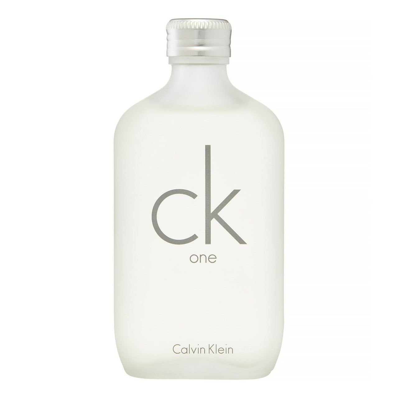 Calvin Klein CK One Eau De Toilette, Unisex-Parfüm auf weißem Hintergrund