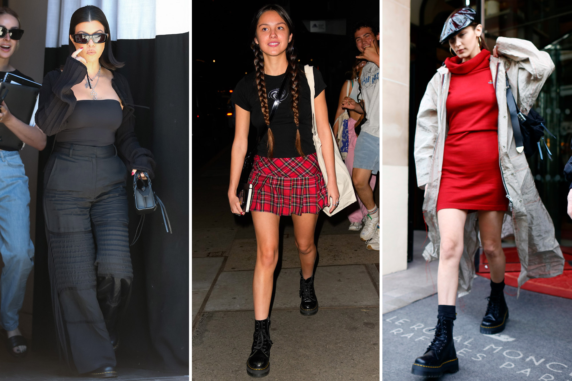 Kourtney Kardashian, Olivia Rodrigo und Bella Hadid tragen Dr. Martens-Stiefel