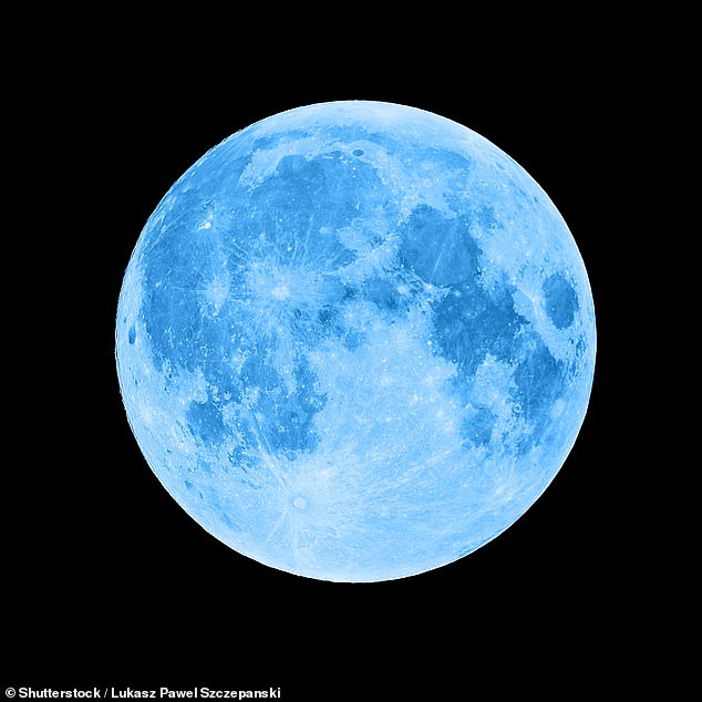 Irreführend: Trotz seines Namens erscheint der Mond nicht wirklich blau.  Das Phänomen erhielt seinen Namen, weil es der zweite Supermond war, der im selben Monat erschien
