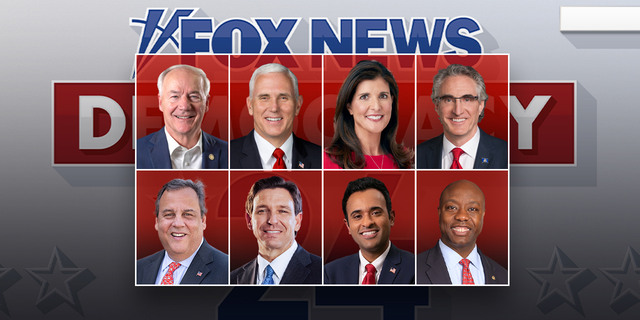 Fox News-Grafik mit Kopfschüssen von Debattenteilnehmern