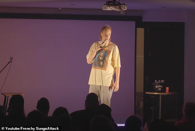 An Australian comedian shocked viewers when he sucked a woman's foot during a live show in front of her husband.  Comedian Benjamin 'Frenchy' French is known for his crowd work on social media, but at a recent show in Bribie Island, Queensland, he took it to a whole new level