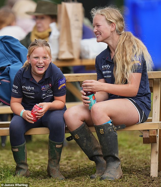 Mia Tindall (pictured left) and Savannah Phillips (pictured right) have enjoyed a fun-filled day at the Festival of British Eventing at Gatcombe Park today