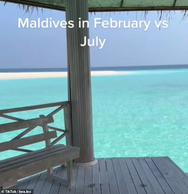 A handful of TikTokers are revealing how some of the world¿s most beloved holiday hotspots can be a letdown. Psychology student Beata Lexova shared a video showing what she expected from a trip to the Maldives (above)