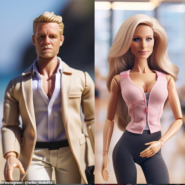 Mike Tindall, 45, superimposed his wife Zara's face onto Barbie and his own face onto Ken using an AI generator to celebrate their 12th wedding anniversary