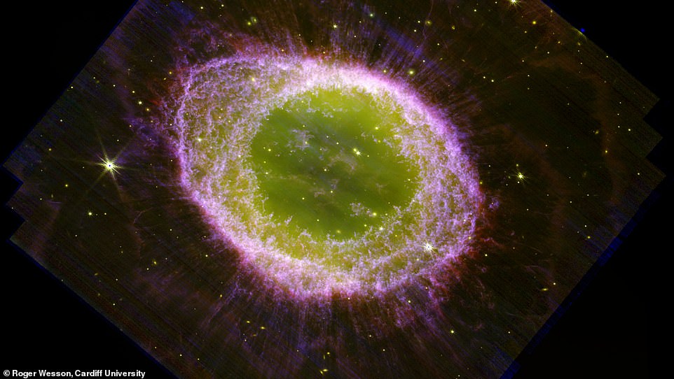 Wow: This breathtaking image of the iconic Ring Nebula offers a glimpse of what our sun might look like when it dies