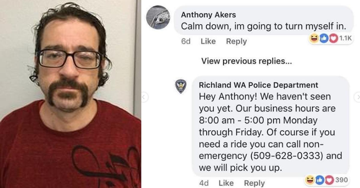 Polizisten posten Fahndungsanzeige auf Facebook, Verdächtiger antwortet im Kommentarbereich