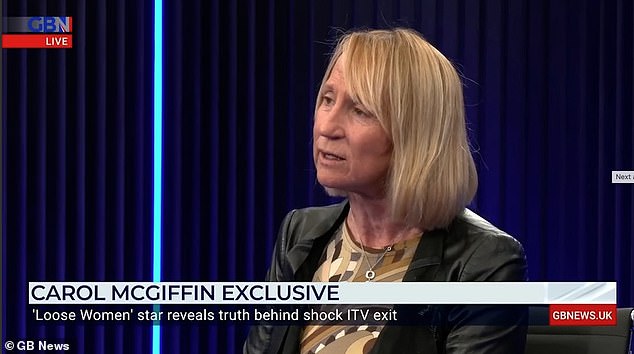 Zu Wort kommen: Carol McGiffin warf ihrer früheren Show vor, den Zuschauern liberale, aufgeweckte Rhetorik „in den Rachen gedrängt“ zu haben, nachdem sie ihre 20-jährige Zusammenarbeit mit der ITV-Sendung beendet hatte