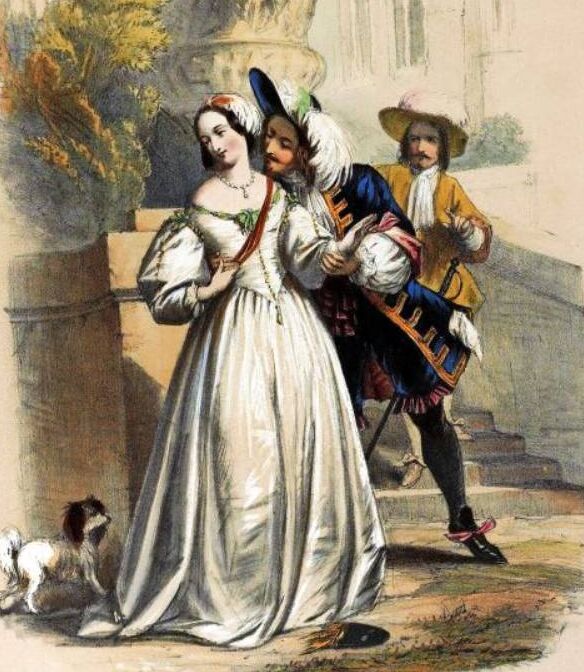 Karl II. mit einer der Hofdamen
