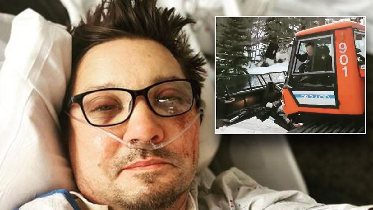 Jeremy Renner postet Selfie vom Schneepflugunfall im Krankenhaus in Reno Lake Tahoe