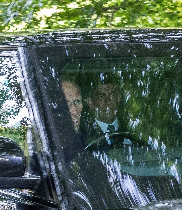 The Prime Minister, likely facing a general election next year, smiled as his Range Rover bypassed small crowds gathered to welcome the royals to church