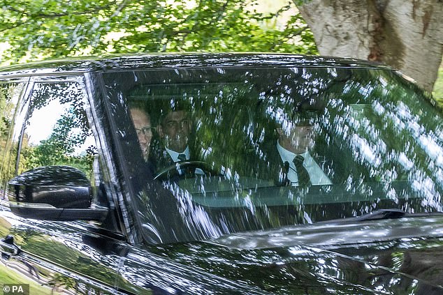 The Prime Minister appeared in high spirits as he arrived at Crathie Kirk, near Balmoral, for a Sunday church service