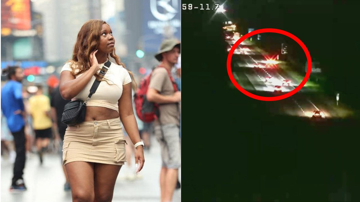 Das Auto einer Frau aus Alabama, Carlee Russell, ist im Video einer Verkehrskamera zu sehen