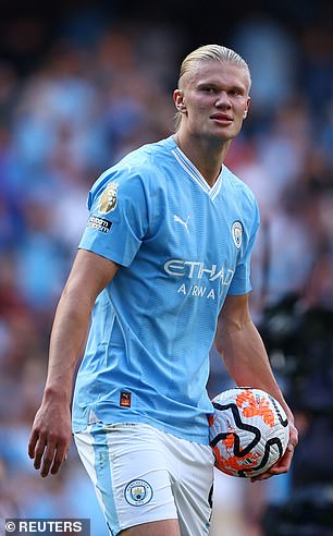 Erling Haaland hatte im Jahr 2023 eine glänzende Saison bei Manchester City