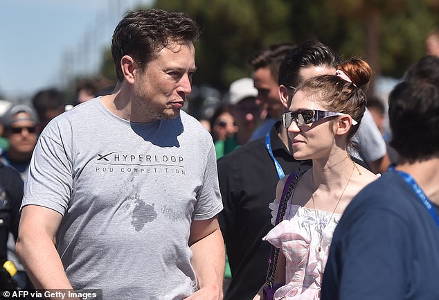 SpaceX-Gründer Elon Musk und der kanadische Musiker Grimes im Jahr 2018