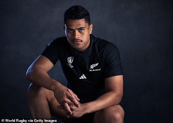 LYON, FRANCE - SEPTEMBER 02: Tupou Vaa'i of New Zealand poses for a portrait during the New Zealand Rugby World Cup 2023 Squad photocall on September 02, 2023 in Lyon, France. (Photo by Adam Pretty - World Rugby/World Rugby via Getty Images)