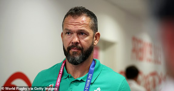 BORDEAUX, FRANCE - SEPTEMBER 09: Andy Farrell, Head Coach of Ireland, arrives prior to the Rugby World Cup France 2023 match between Ireland and Romania at Nouveau Stade de Bordeaux on September 09, 2023 in Bordeaux, France. (Photo by Adam Pretty - World Rugby/World Rugby via Getty Images)