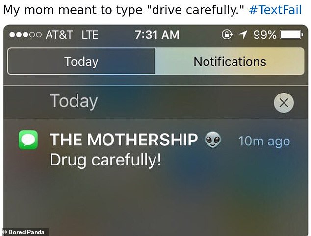 Eine besorgte Mutter aus Oklahoma wollte vielleicht noch einmal ihre Rechtschreibung überprüfen, bevor sie diese SMS abschickte