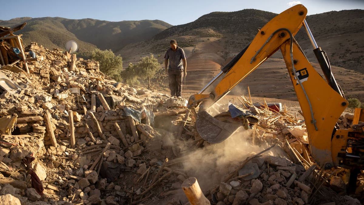 Trümmer in einem marokkanischen Dorf