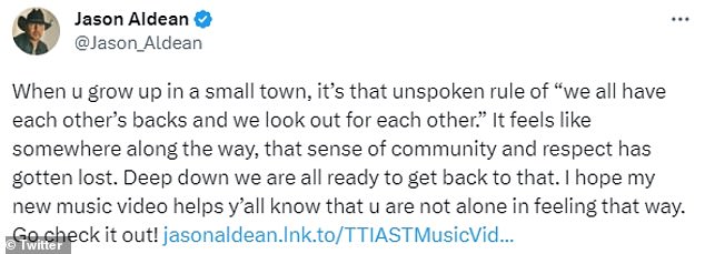 Aldean postete auf Twitter, um die Bedeutung des umstrittenen Liedes zu erklären
