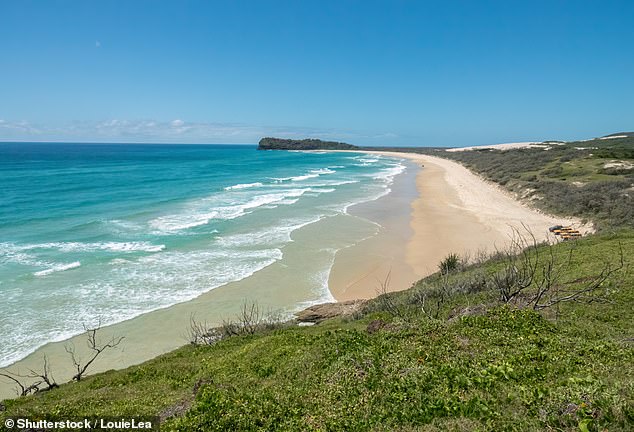 K'gari, früher bekannt als Fraser Island, gehört zum Weltnaturerbe an der Südostküste von Queensland und ist Teil des Great-Sandy-Nationalparks, der für seine langen Strände, Wälder und unberührten Süßwasserseen bekannt ist (Bild).