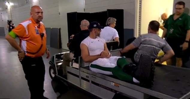 Rodgers erlitt nur vier Spielzüge nach seinem New York Jets-Debüt einen Riss der linken Achillessehne