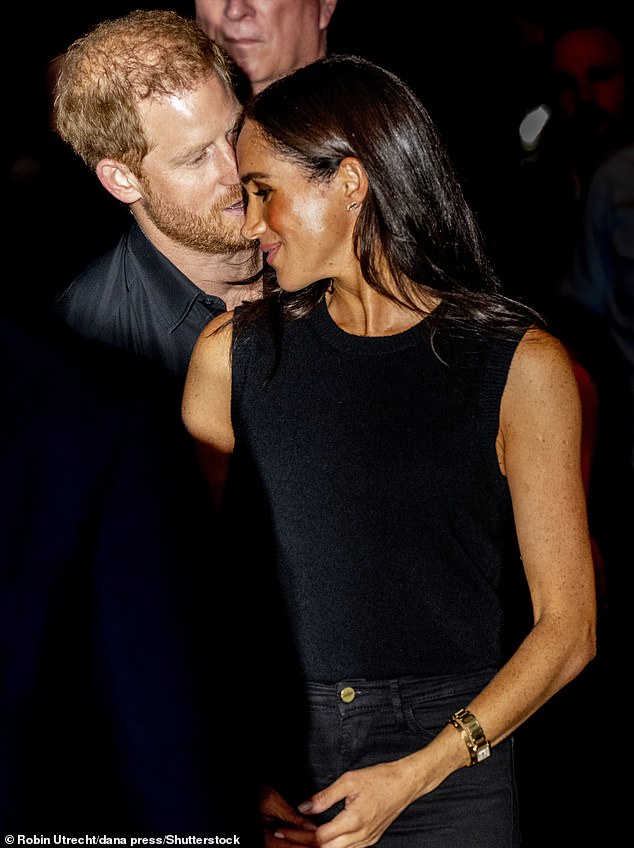Harry and Meghan share a private moment