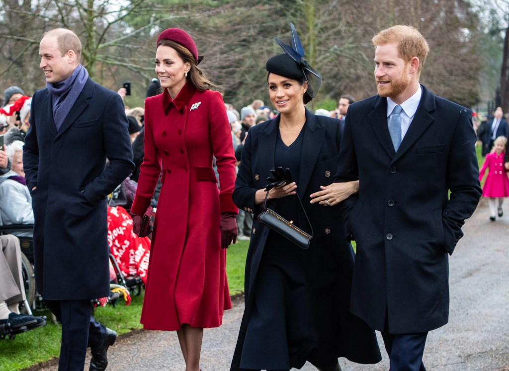 Meghan Markle, Prinz Harry, Prine William und Kate Middleton.