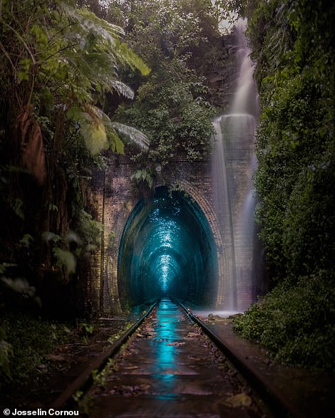 Diese bezaubernde Aufnahme wurde im Helensburgh Glow Worm Tunnel in New South Wales, Australien, aufgenommen.  Wie der Name schon sagt, ist der Tunnel für seine Glühwürmchenpopulation bekannt