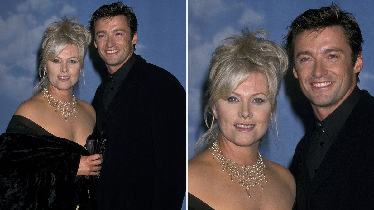 Hugh Jackman and his wife in 2000