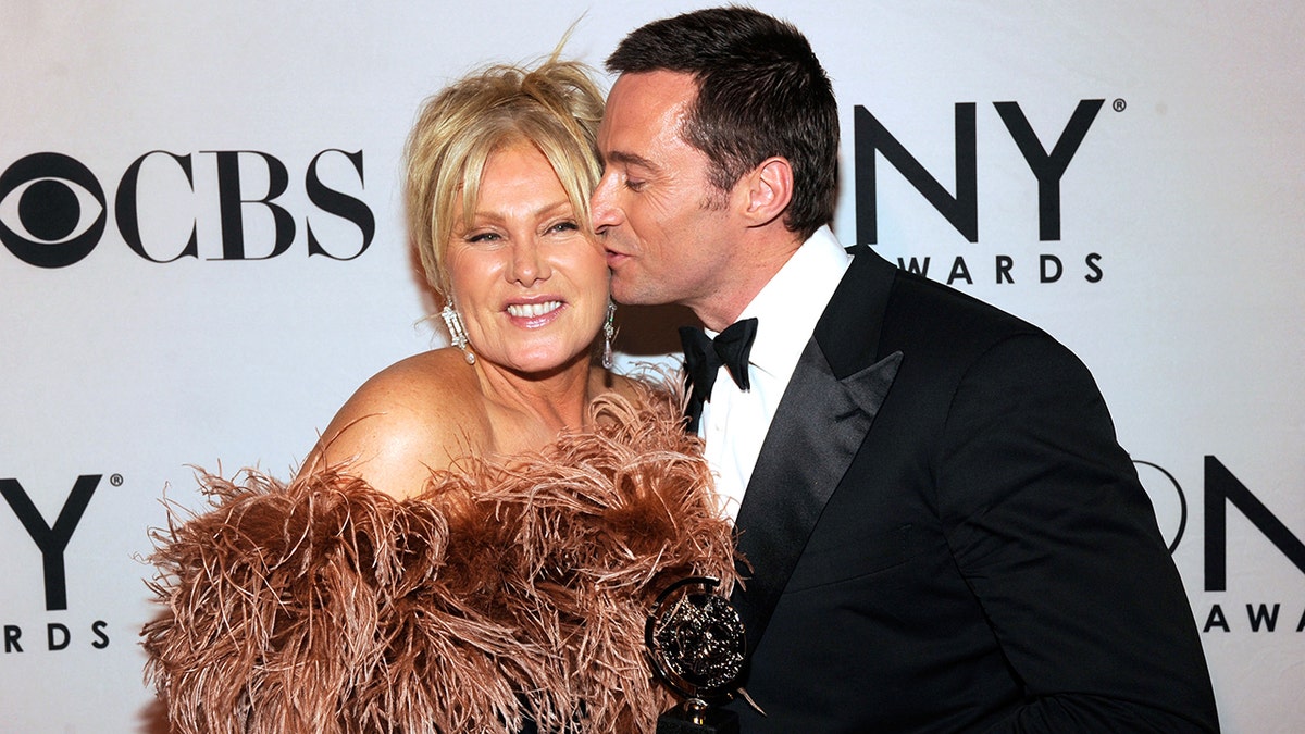 Hugh Jackman and his wife at the tonys in 2012