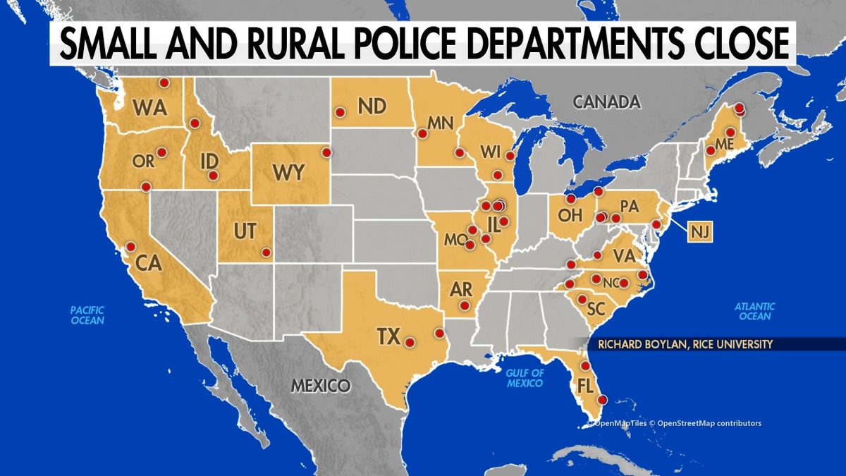 Überall in den USA werden kleine Polizeidienststellen geschlossen