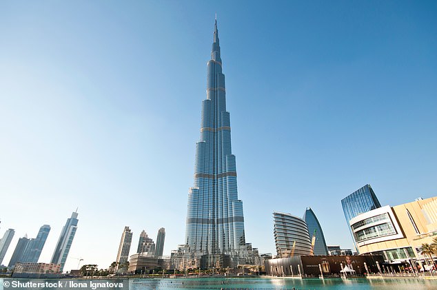 Auf der Liste stehen mehrere beeindruckende Gebäude, darunter der Burj Khalifa in Dubai (im Bild), die Sagrada Familia in Barcelona, ​​das Shard in London und das One World Trade Center in New York