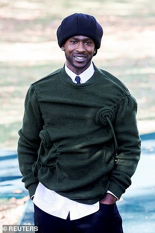 Handsome: Skepta and Michael Ward showed off their sensational style in Burberry knitwear