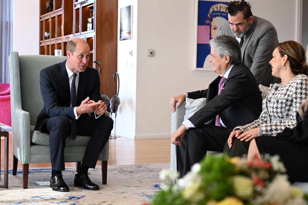 Prinz William und der ecuadorianische Präsident Lasso Mendoza