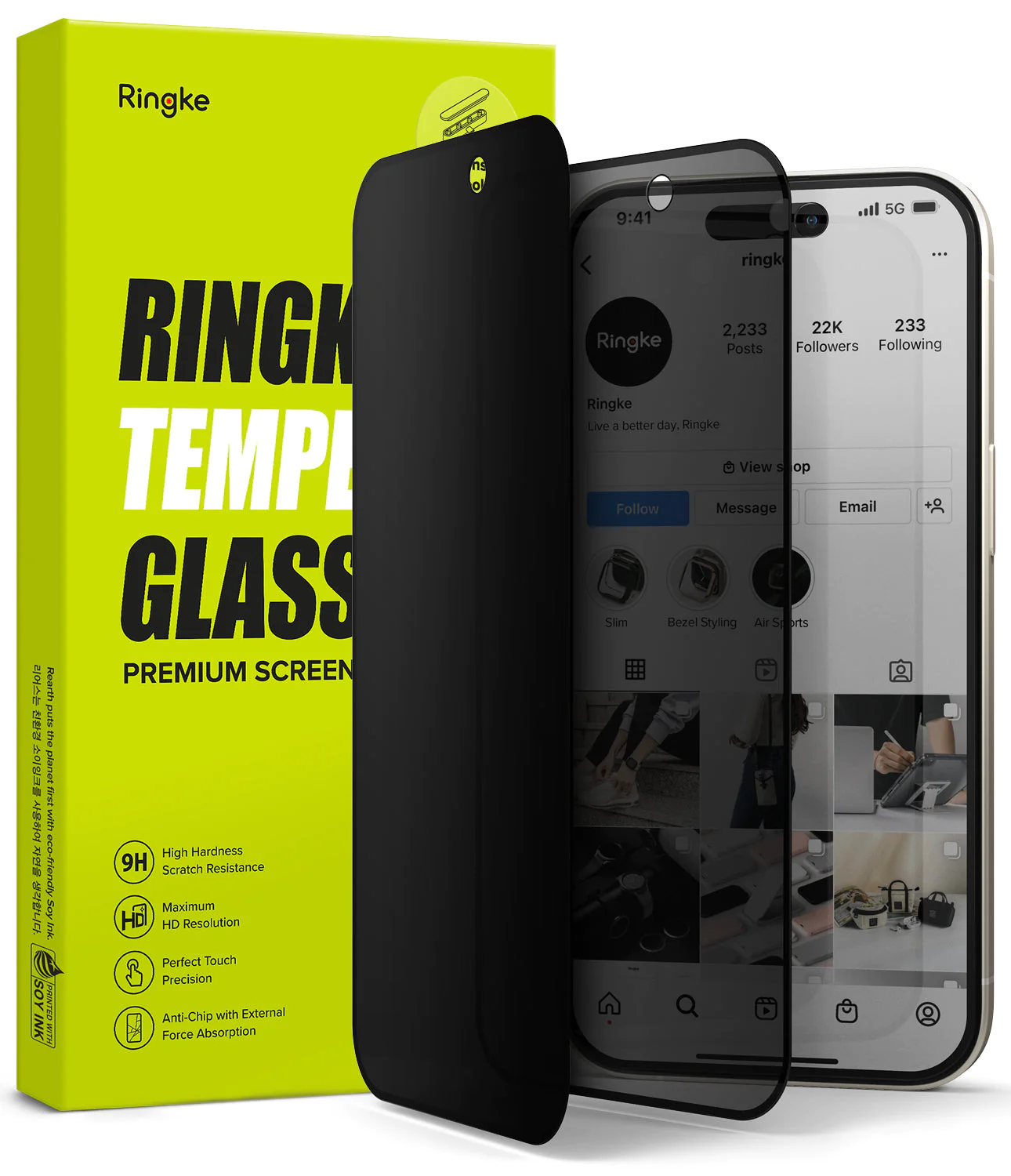 Ringke Privacy Glass Protector for the iPhone 15 Plus