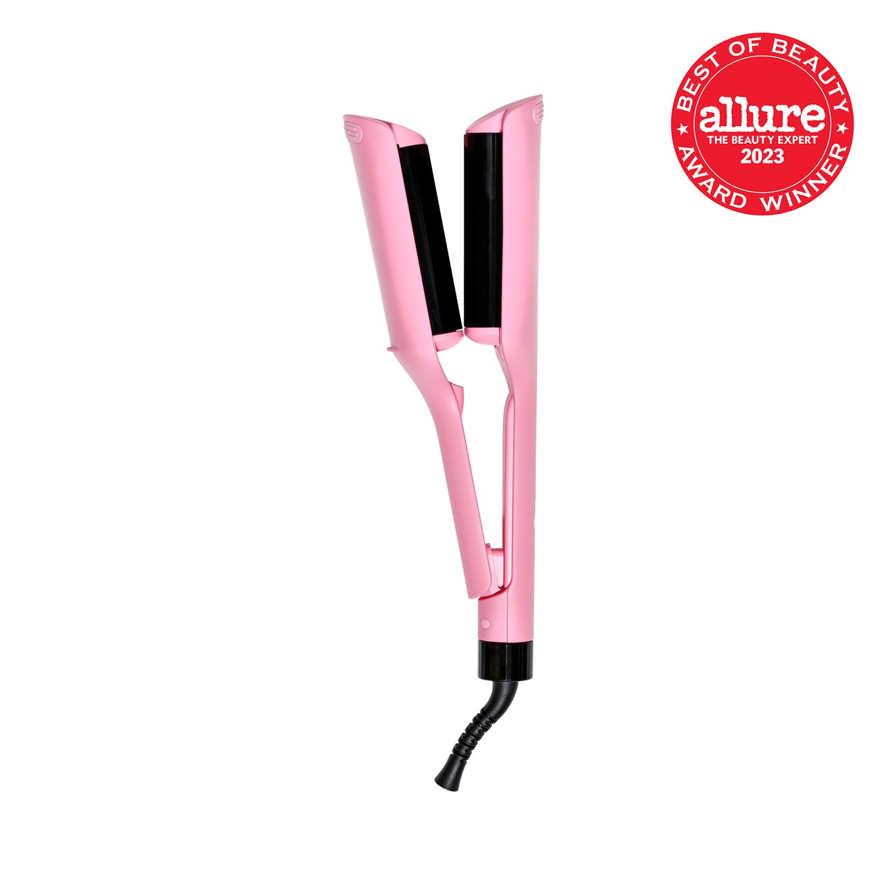 Trademark Beauty Babe Waves X pink hair waver on white background with red Allure BoB seal in the top right corner