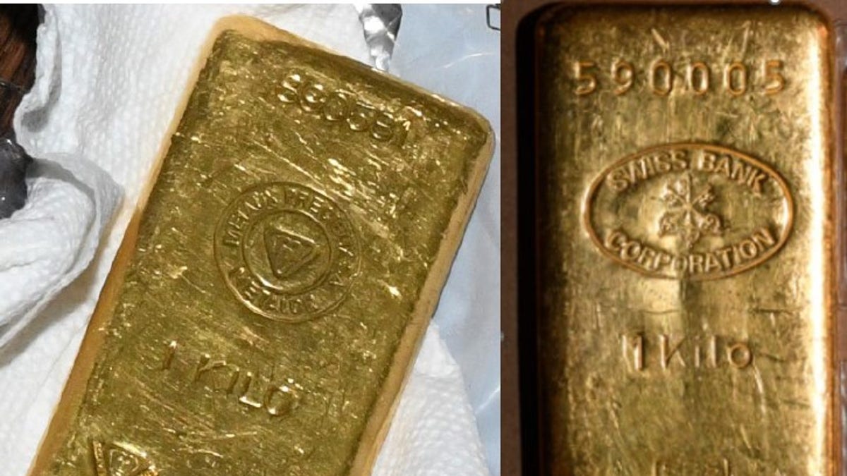 Ein von Bundesagenten aufgenommenes Bild von Goldbarren, die in Menendez‘ Haus entdeckt wurden.