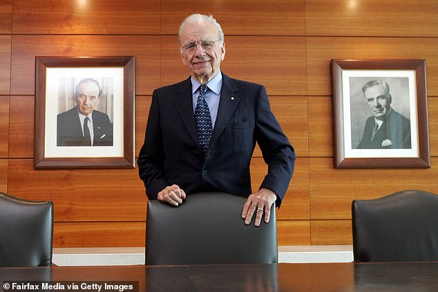 Chairman of News Corp, Rupert Murdoch, Photographed in his office in Melbourne