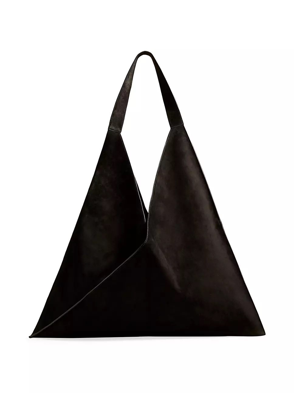 Eine schwarze geometrische Tasche