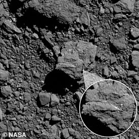 Es wurde festgestellt, dass Bennus Felsbrocken eine helle Karbonatader enthielten