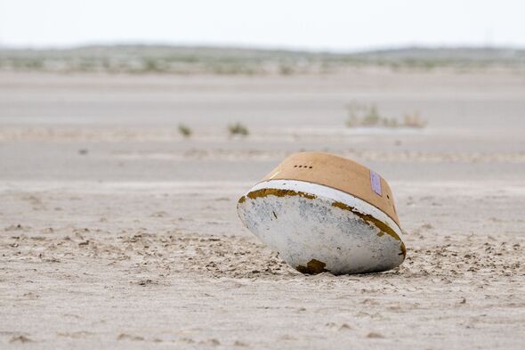 Eine Testkapsel, gesehen in der Wüste von Utah