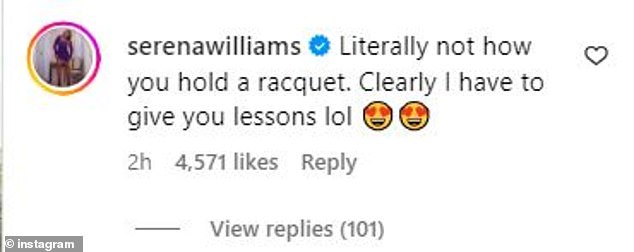 Getrollt: Tennis-Championin Serena Williams hat Kim im Kommentarbereich ihres Beitrags scharf kritisiert